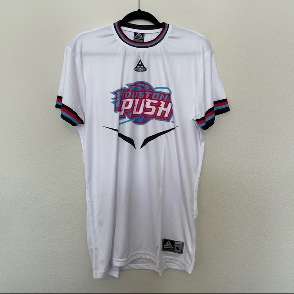 NWT Houston push men’s white short sleeve jersey top size XL extra large - Picture 1 of 3